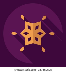 Flat modern design with shadow  Icon snowflake