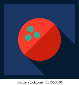Flat modern design with shadow  Icon bowling
