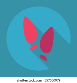 Flat modern design with shadow Icon  trace