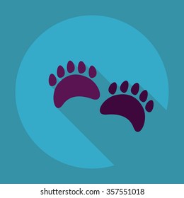 Flat modern design with shadow Icon  trace