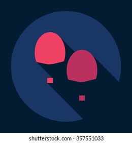Flat modern design with shadow Icon  trail boot