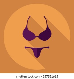 Flat modern design with shadow  Icon Sexy Lingerie
