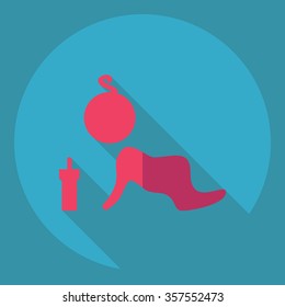Flat modern design with shadow  Icon babies