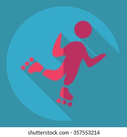 Flat modern design with shadow  Icon Sport