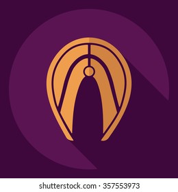 Flat modern design with shadow  Icon salmon