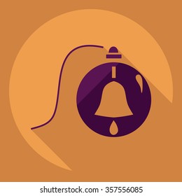 Flat modern design with shadow  Icon Christmas balls