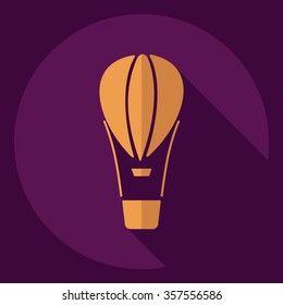 Flat modern design with shadow  Icon Balloon
