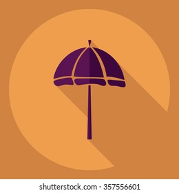 Flat modern design with shadow  Icon umbrella