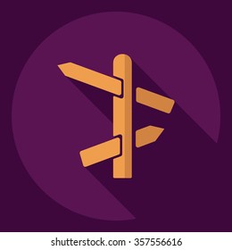 Flat modern design with shadow  Icon pointer