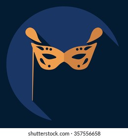 Flat modern design with shadow  Icon Christmas mask