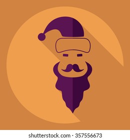 Flat modern design with shadow  Icon Christmas mask