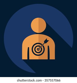 Flat modern design with shadow  Icon target