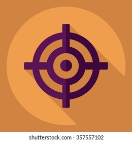 Flat modern design with shadow  Icon sight