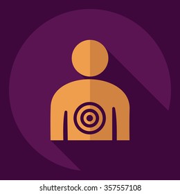 Flat modern design with shadow  Icon target
