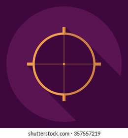 Flat modern design with shadow  Icon sight