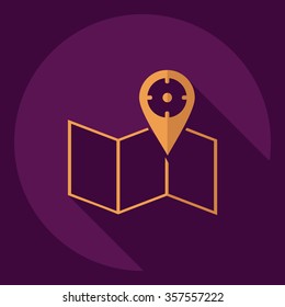 Flat modern design with shadow  Icon aimer