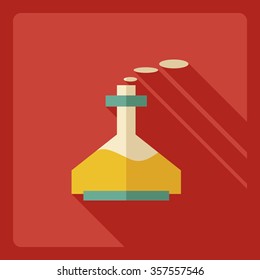 Flat modern design with shadow  Icon  test-tube