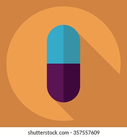 Flat modern design with shadow  Icon pills