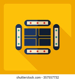 Flat modern design with shadow Icon hospital