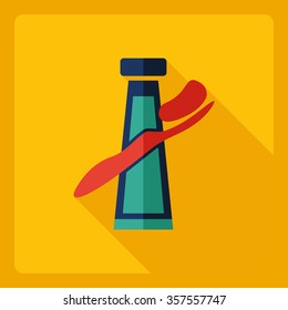 Flat modern design with shadow  Icon Toothpaste