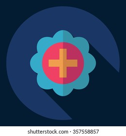 Flat modern design with shadow  Icon medicine