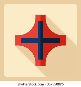 Flat modern design with shadow  Icon medicine