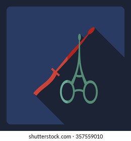 Flat modern design with shadow  Icon clamp