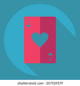 Flat modern design with shadow  Icon poker 