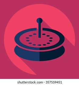 Flat modern design with shadow  Icon roulette