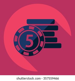 Flat modern design with shadow  Icon chips