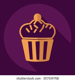 Flat modern design with shadow  Icon ice cream