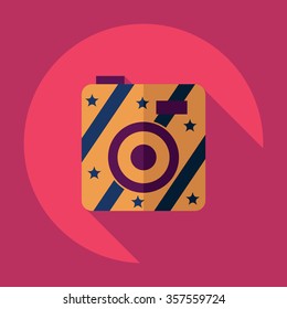 Flat modern design with shadow Icon camera