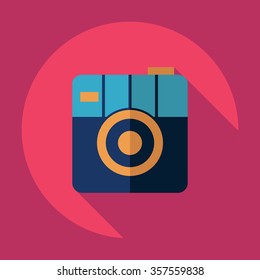 Flat modern design with shadow Icon camera