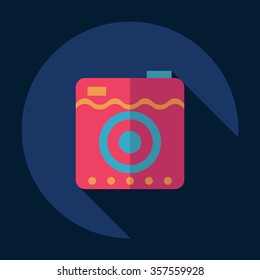 Flat modern design with shadow Icon camera