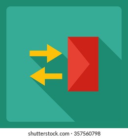 Flat modern design with shadow  Icon message