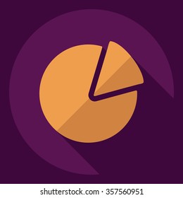 Flat modern design with shadow  Icon chart