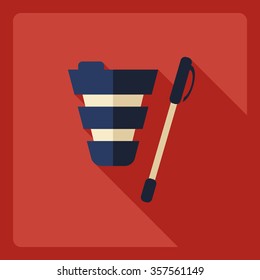 Flat modern design with shadow  Icon conference