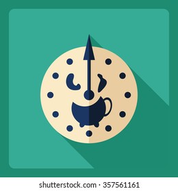 Flat modern design with shadow  Icon dinner