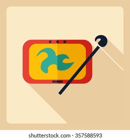 Flat modern design with shadow  Icon phone