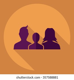 Flat modern design with shadow  Icon family