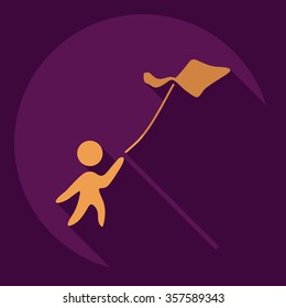Flat modern design with shadow  Icon family relax