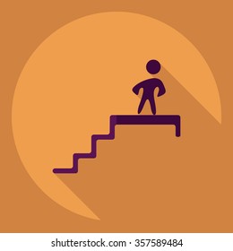 Flat modern design with shadow  Icon career