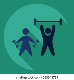 Flat modern design with shadow  Icon Sport