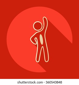 Flat modern design with shadow  Icon physical jerks