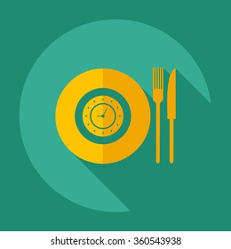 Flat modern design with shadow  Icon diet