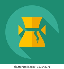 Flat modern design with shadow  Icon waistline