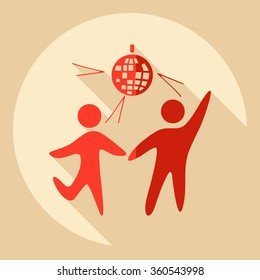 Flat modern design with shadow  Icon family relax