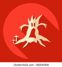 Flat modern design with shadow  Icon halloween