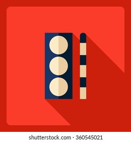 Flat modern design with shadow  Icon traffic light