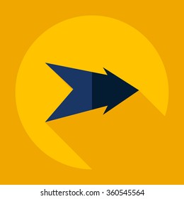 Flat modern design with shadow Icon  arrow